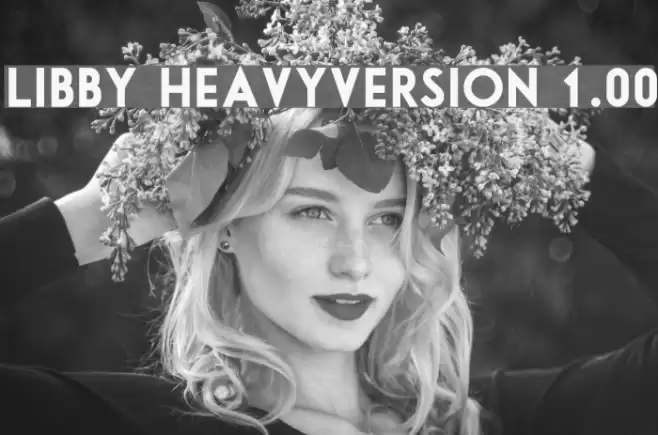 Libby Heavy:Version 1.00 Font examples