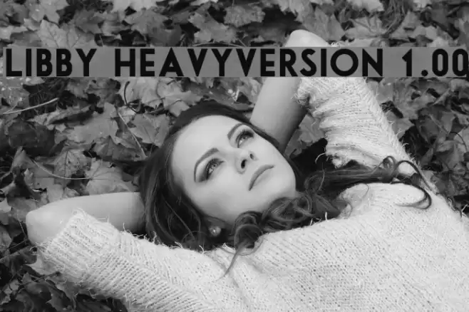 Libby Heavy:Version 1.00 Font examples