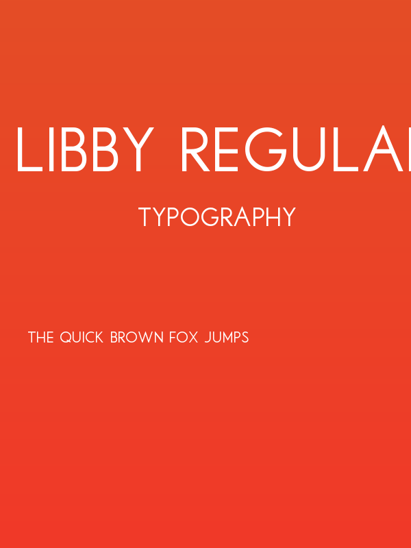 Libby Regular:Version 1.00 Poster