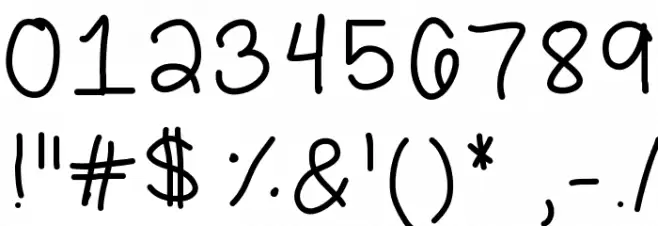 LibbyHand Font OTHER CHARS