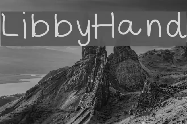 LibbyHand Font examples