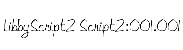 LibbyScript2 Script2:001.001 Font