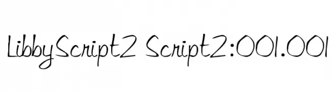 LibbyScript2 Script2:001.001  font caratteri gratis