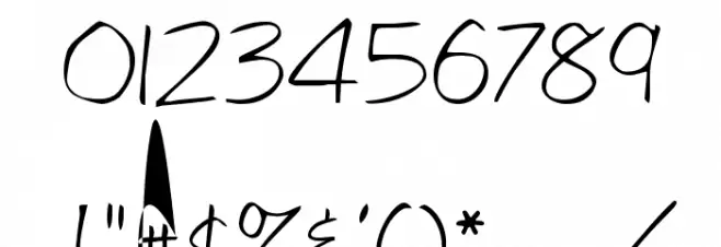 LibbyScript2 Script2:001.001 Font Alte caractere