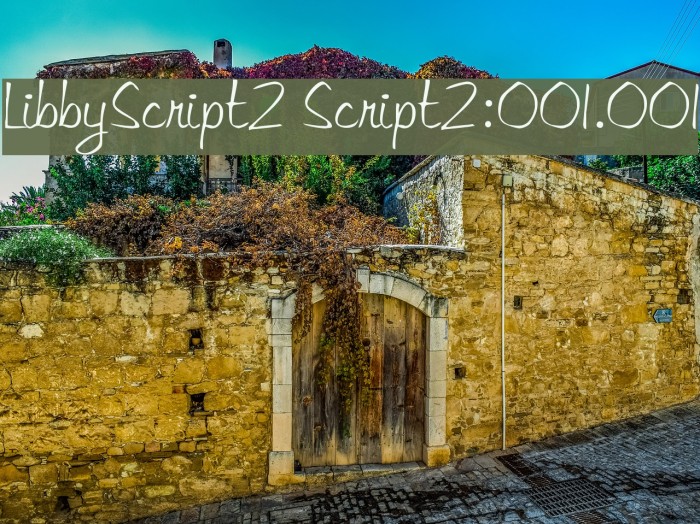 LibbyScript2 Script2:001.001 Font examples