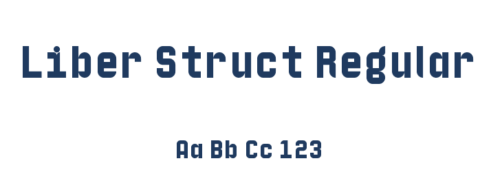 Liber Struct Regular Font Preview