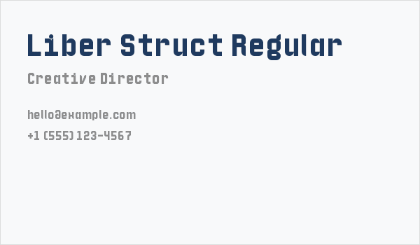 Liber Struct Regular Business Card