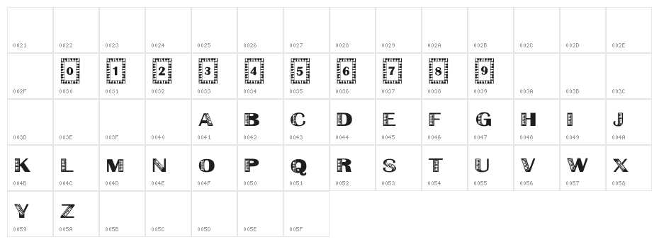 Liberace Character Map