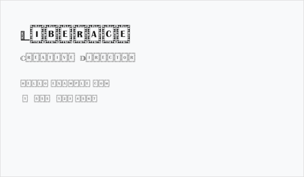 Liberace Business Card