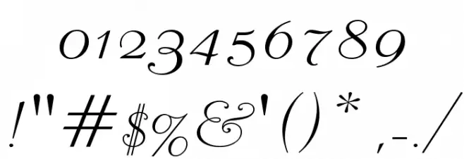 Liberate Wide Normal Font OTHER CHARS