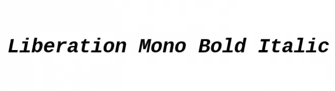 Liberation Mono Bold Italic 