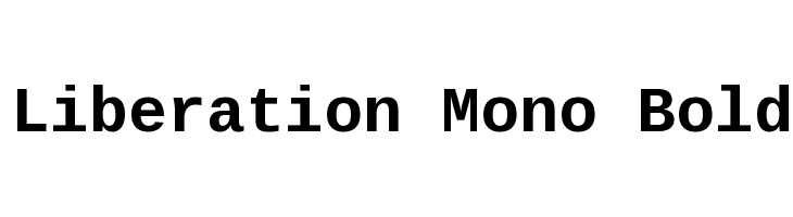 Liberation Mono Bold Font