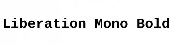 Liberation Mono Bold  नि: शुल्क फ़ॉन्ट्स डाउनलोड