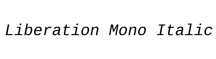 Liberation Mono Italic Font