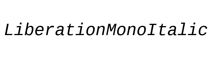 Liberation Mono Italic  Free Fonts Download