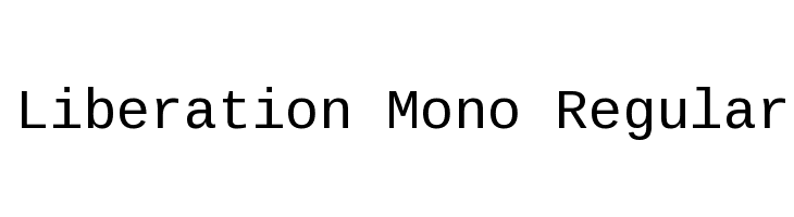 Liberation Mono Regular Font