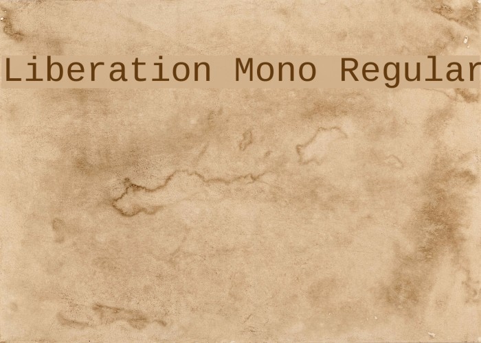 Liberation Mono Regular Шрифта examples