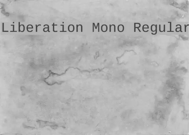 Liberation Mono Regular Шрифта examples
