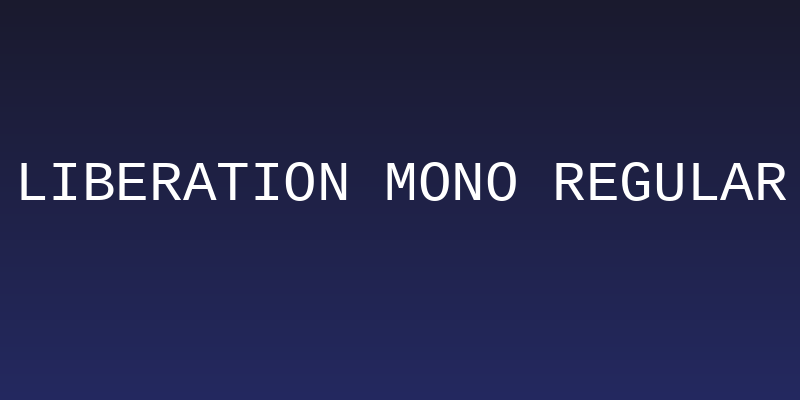 Liberation Mono Regular Social Header