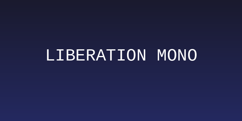 Liberation Mono Social Header