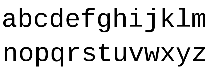 Liberation Mono Font LOWERCASE