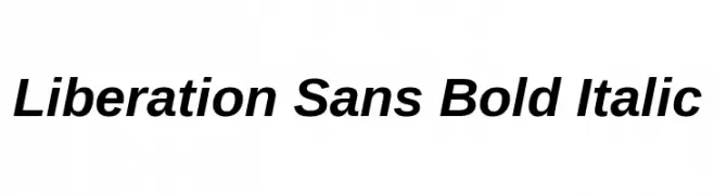 Liberation Sans Bold Italic 