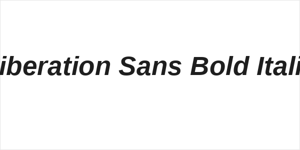 Liberation Sans Bold Italic Logo