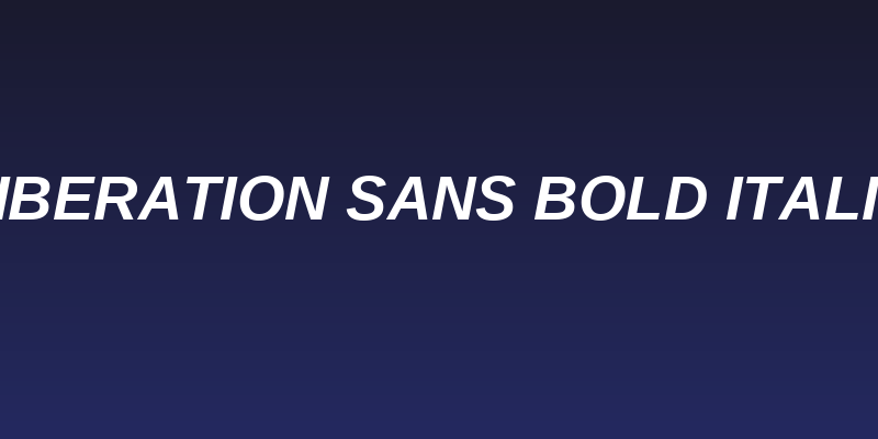 Liberation Sans Bold Italic Social Header