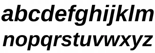 Liberation Sans Bold Italic फ़ॉन्ट लोअरकेस