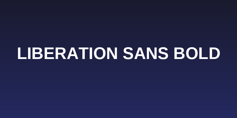 Liberation Sans Bold Social Header