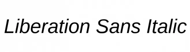 Liberation Sans Italic 