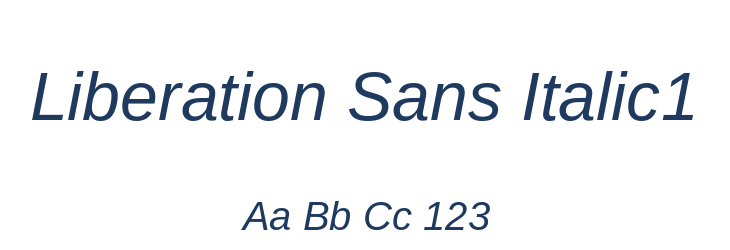 Liberation Sans Italic1 Font Preview