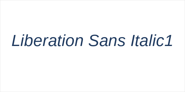 Liberation Sans Italic1 Logo