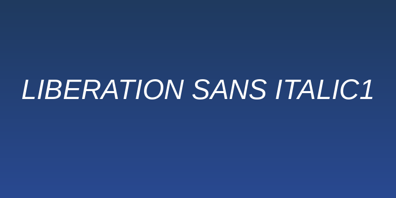 Liberation Sans Italic1 Social Header