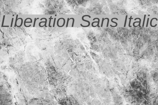 Liberation Sans Italic examples