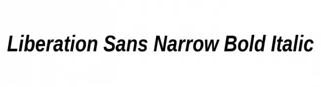 Liberation Sans Narrow Bold Italic 