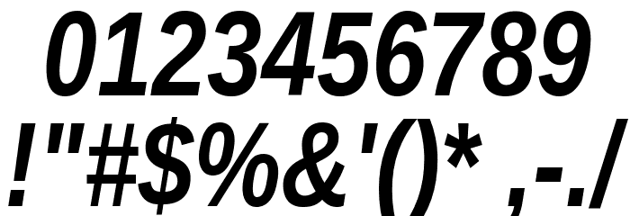 Liberation Sans Narrow Bold Italic Font OTHER CHARS