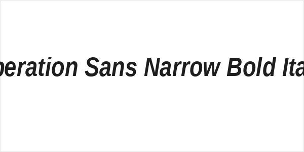 Liberation Sans Narrow Bold Italic Logo