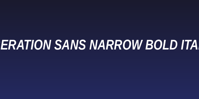 Liberation Sans Narrow Bold Italic Social Header
