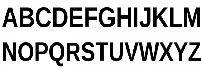 Liberation Sans Narrow Bold Schriftart Groß