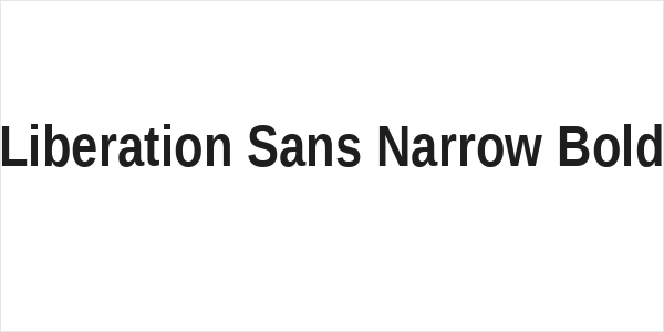 Liberation Sans Narrow Bold Logo