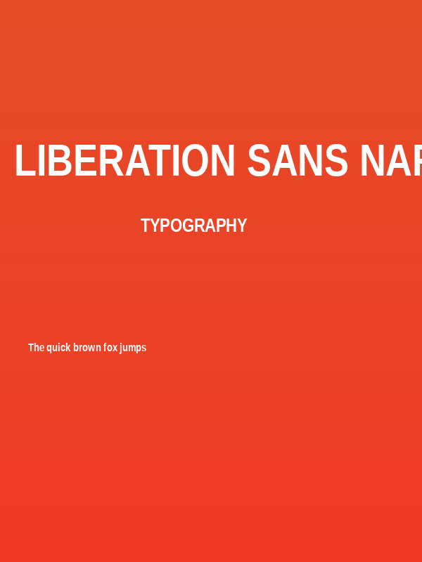 Liberation Sans Narrow Bold Poster