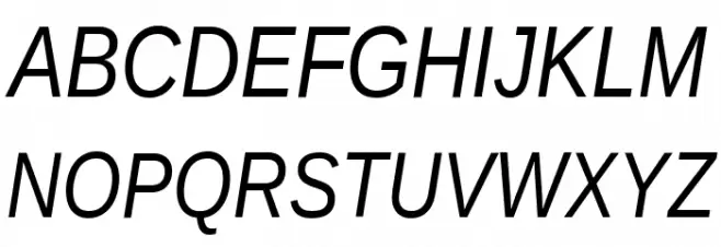 Liberation Sans Narrow Italic Schriftart Groß