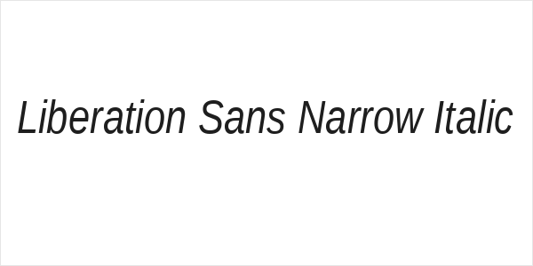 Liberation Sans Narrow Italic Logo