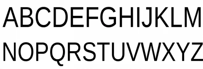 Liberation Sans Narrow Schriftart Groß