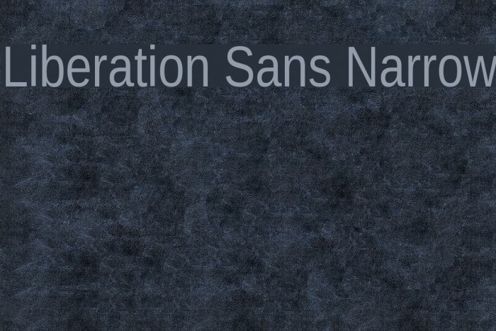 Liberation Sans Narrow Font examples