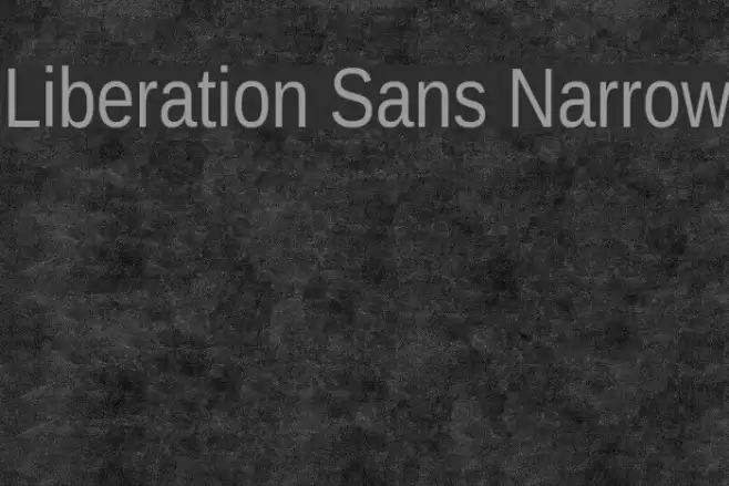 Liberation Sans Narrow Font examples