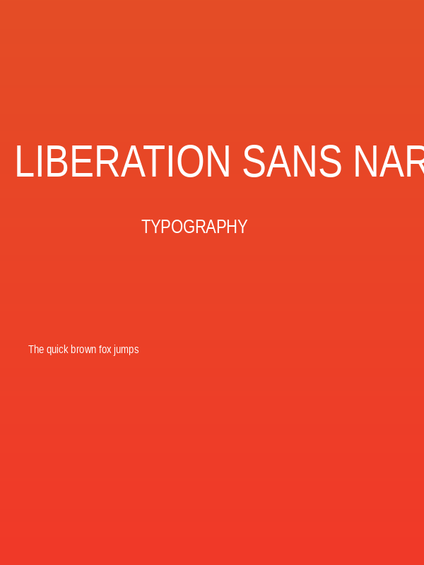Liberation Sans Narrow Poster