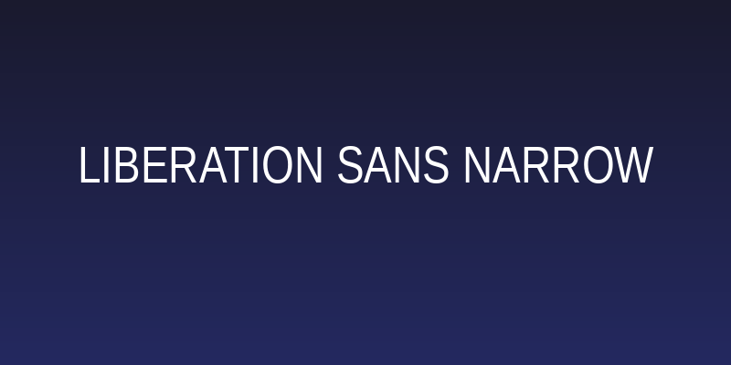 Liberation Sans Narrow Social Header