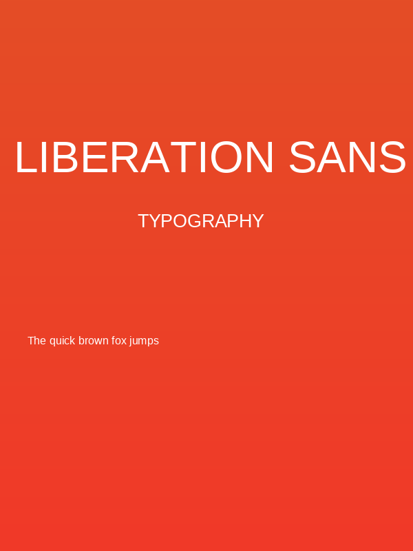 Liberation Sans Regular Poster